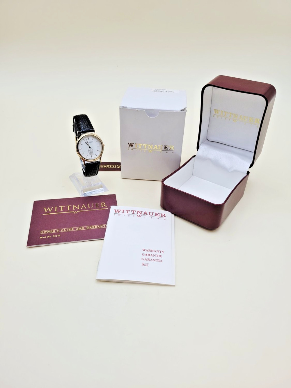 Wittnauer JV8072 Men's Dress Watch MasterCard Premier Colonial Swiss Quartz NWT